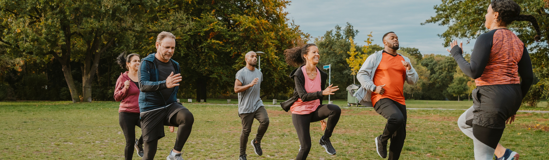 People running outside